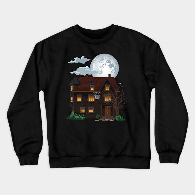 Haunted House - Halloween Crewneck Sweatshirt by andantino